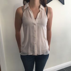 Guess Sheer Collared Top